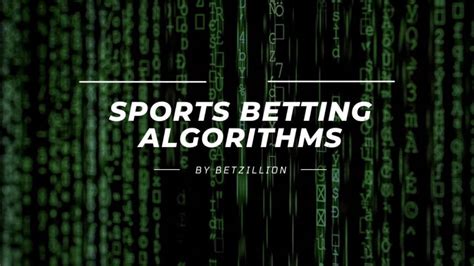 Sports Betting Algorithms Explained in 2024 .